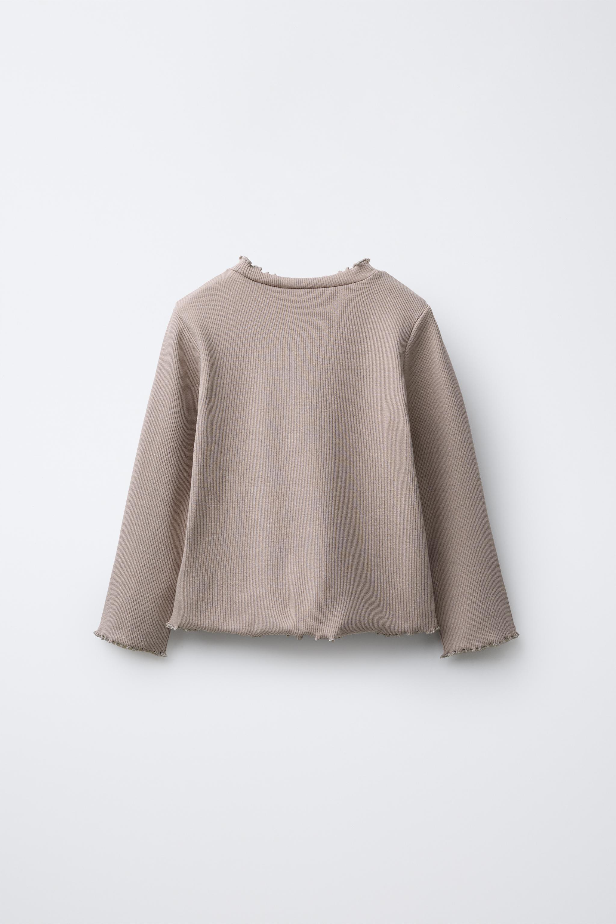 T-SHIRT CÔTELÉ DÉTAIL BRODÉ